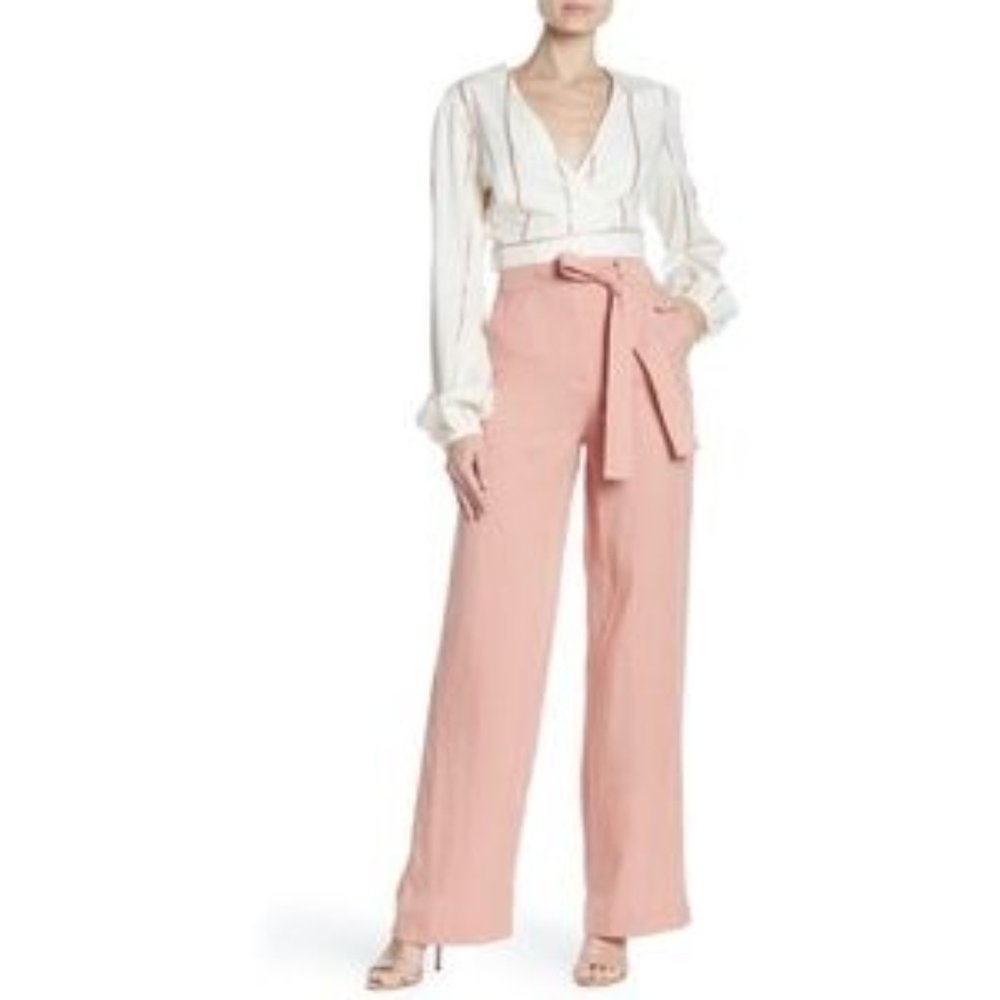 Tularosa Wide Leg Pants Tie Waist Dusty Rose Size XXS